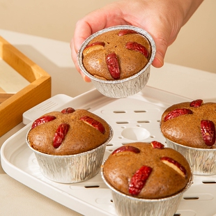 发糕模具可蒸烤箱蒸糕铝箔钵仔糕锡纸杯蛋糕烘焙一次性米糕碗专用