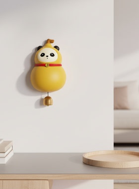 新中式熊猫树脂儿童房挂件