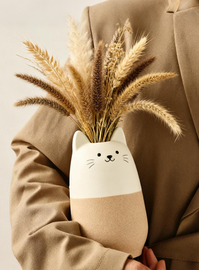 治愈猫咪摆件桌面氛围感神器