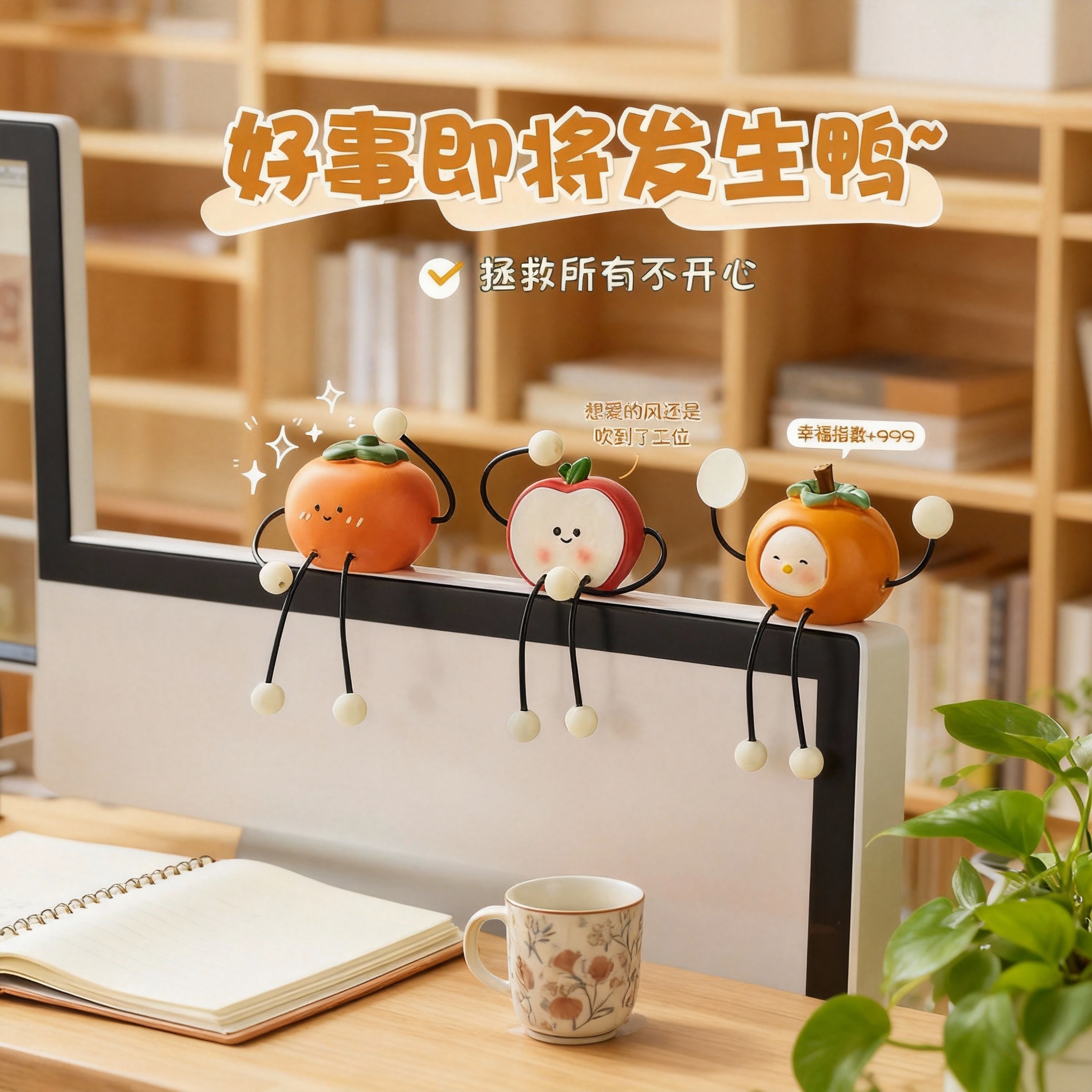 可爱水果卡通3D模型桌面摆件