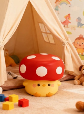 卡通蘑菇小鸡树脂奇趣摆件礼物