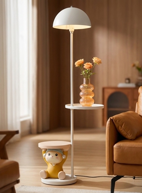 卡通手绘树脂猫咪落地灯摆件