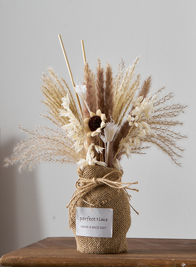 创意怀旧复古风高颜值仿真花花盆摆件家居客厅桌面书房卧室装饰品