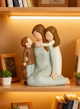 简约现代人物雕塑摆件客厅装饰品树脂工艺品乔迁送礼家居饰品