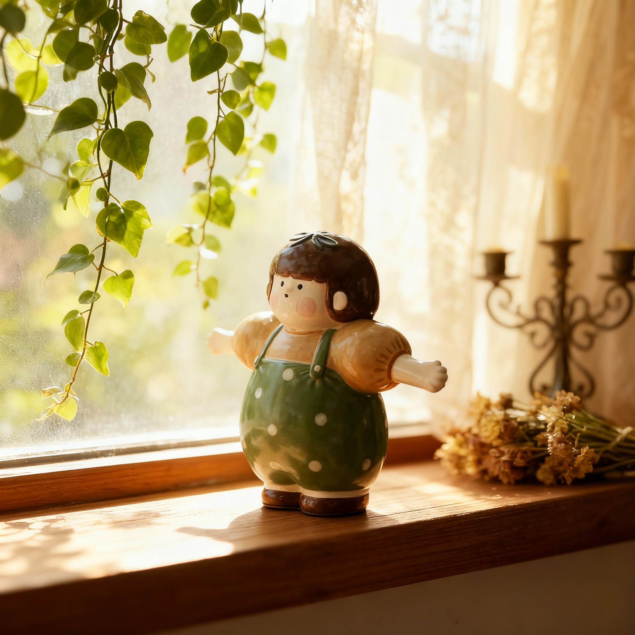 可爱卡通娃娃树脂桌面摆件