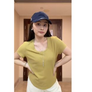T恤 SANMI U领短袖 锁骨 J1656 叁米
