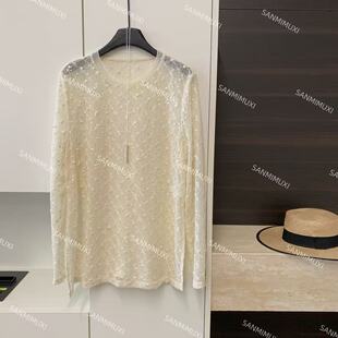 上衣 SANMI 镂空长袖 珠片绣 5556 叁米