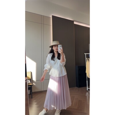 SANMI/叁米    重工钩花正肩衬衫 5528