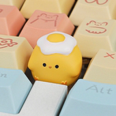 敲敲莓荷包蛋小鸡个性 键帽卡通可爱机械键盘帽客制化单个ESC礼女