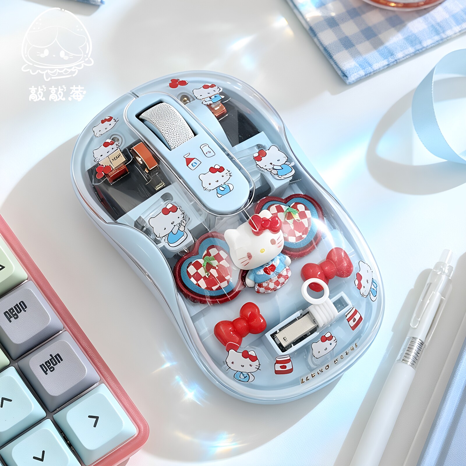 HelloKitty透明静音蓝牙鼠标