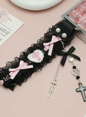 键盘飘带made68挂装饰蕾丝可爱wooting飘带挂件迈丛ace美加狮ATK