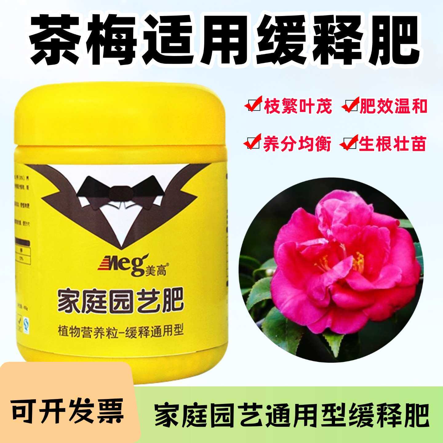 茶梅白梅乌梅缓释肥室内盆景栽绿植物专用氮磷钾多元素通用花肥料