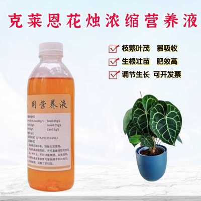 克莱恩水晶花烛火鹤王帝王花烛营养液盆栽绿植物专用复合花卉肥料