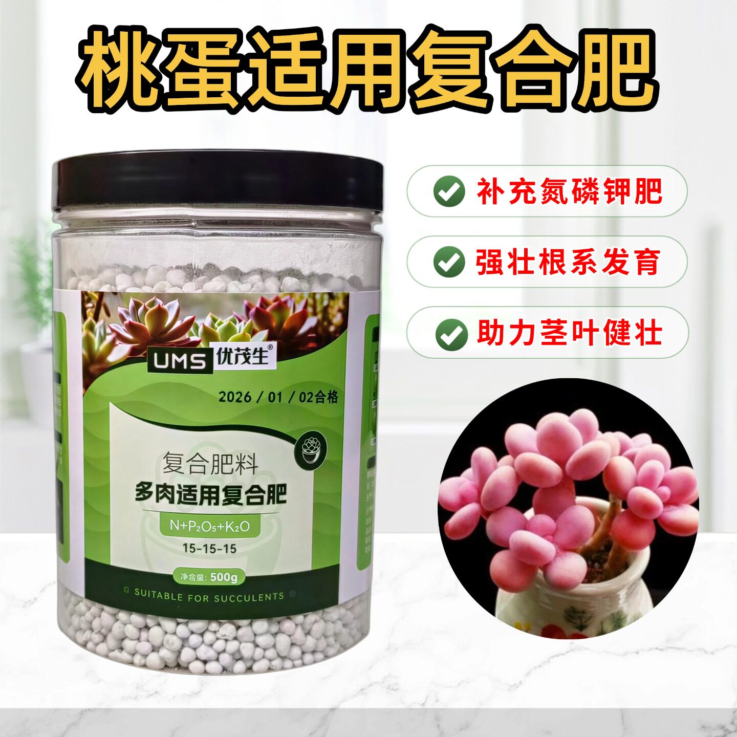 桃蛋桃之卵丸叶糖果腰子蛋复合肥老桩盆栽多肉植物氮磷钾专用肥料