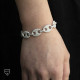 WBJ定制珠宝 手链bracelet hiphop guccilink 14mm满镶嵌S925银