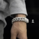 WBJ定制珠宝 hiphop 厚重古巴链cubalink 16mm双层古巴手链 925银