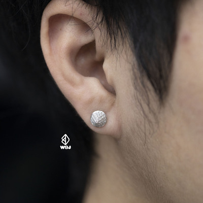 WBJ定制珠宝S925莫桑石情侣耳钉