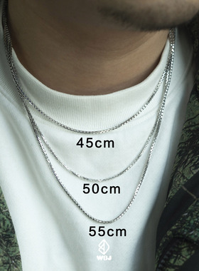 WBJ定制珠宝 2mm盒子链 银链s925银