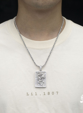 WBJ定制珠宝银银麻花项链吊坠