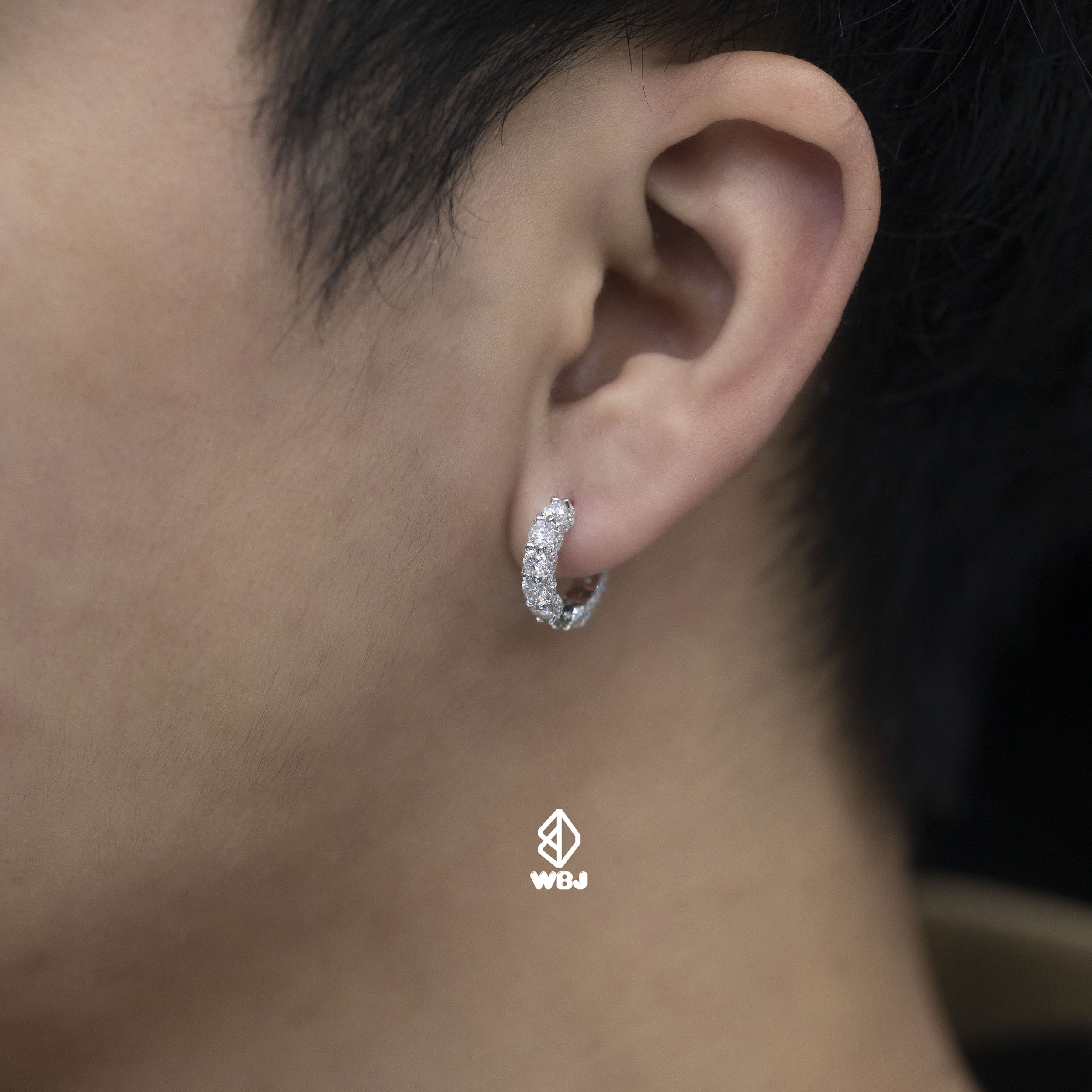 耳环WBJ定制珠宝银欧美莫桑通用