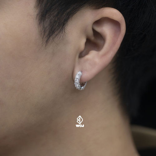 耳环WBJ定制珠宝银欧美莫桑通用