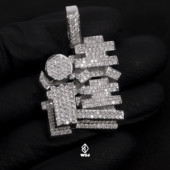 WBJ定制珠宝定制欣赏嘿人李逵定制双层满钻逵字