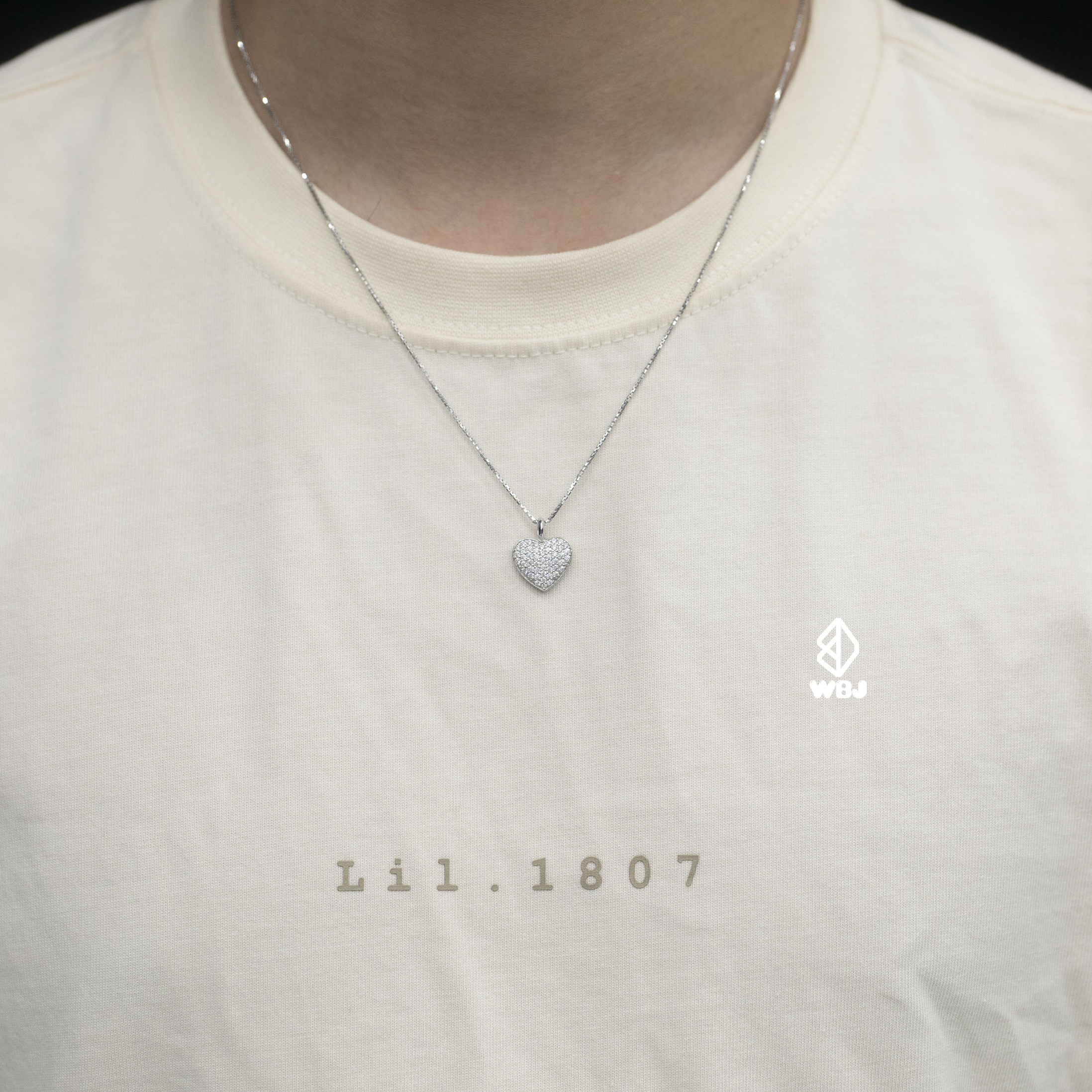 WBJ定制珠宝银银情侣闪耀项链