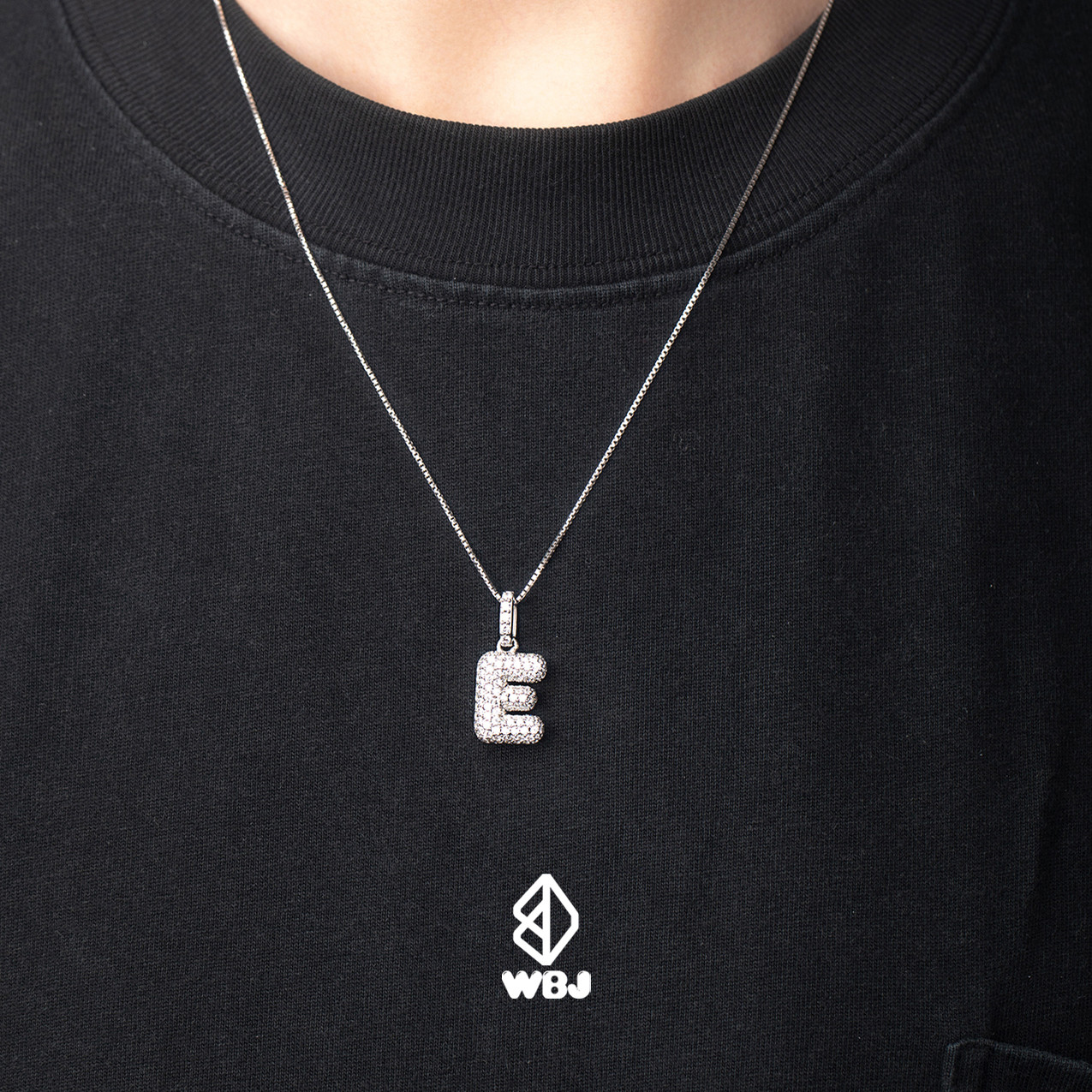 WBJ定制珠宝泡泡字母吊坠嘻哈链