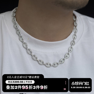 10mm 满镶嵌S925银镀金 guccilink WBJ定制珠宝 hiphop