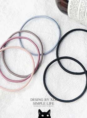 100条 黑色基础款细橡皮筋发圈韩国头绳小清新森女系扎头发绳好用