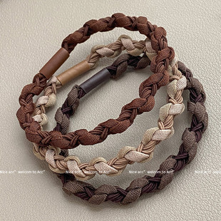 高质感扎高马尾不伤发头绳 发绳 韩国小众文艺皮套 莫斯新款 5色入