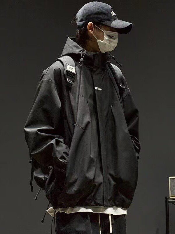 冲锋衣男款外套男生春秋衣服户外防风潮流上衣男女春季户外男装