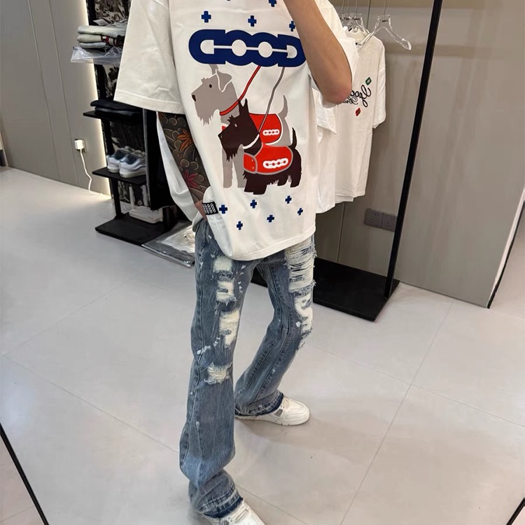GOODBRAND十字印花短袖T恤男女潮