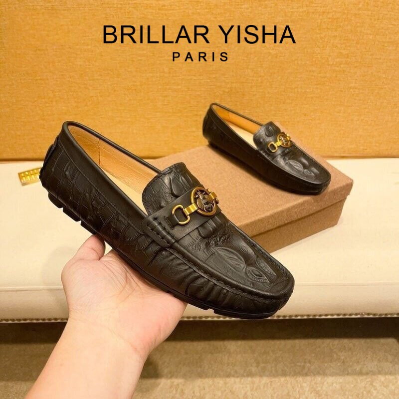 BRILLARYISHA高级感豆豆鞋男