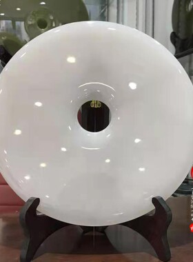 白玉石和氏璧玉璧平安扣玄关摆件