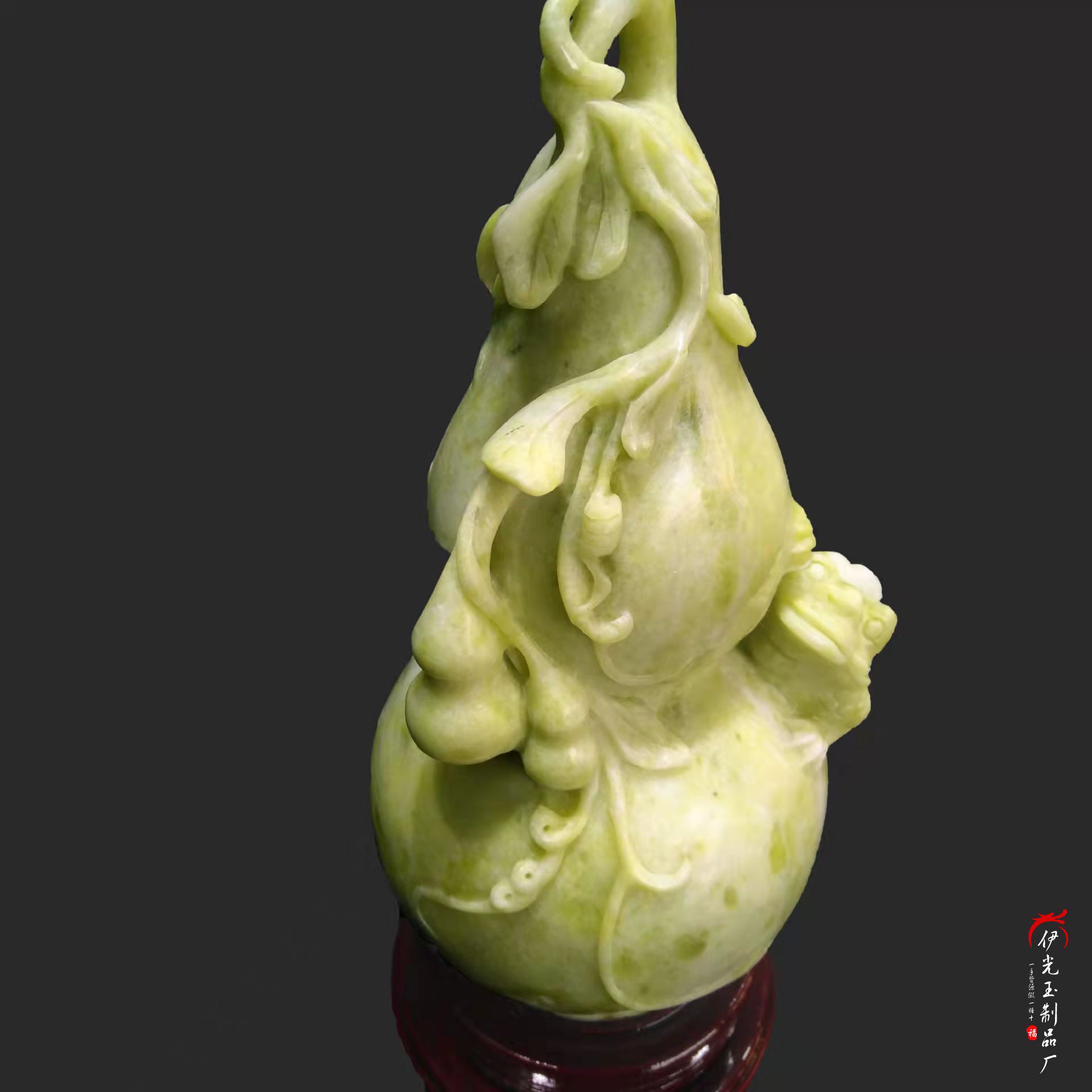 岫玉宝葫芦玉摆件福禄缠身多子多福商务摆设礼品办公室蓝田玉摆饰