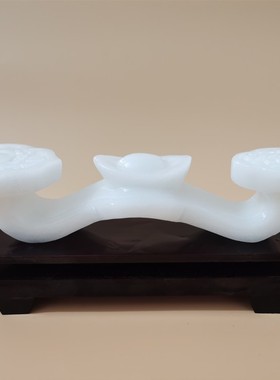 白玉石元宝如意摆件摆设摆饰包邮