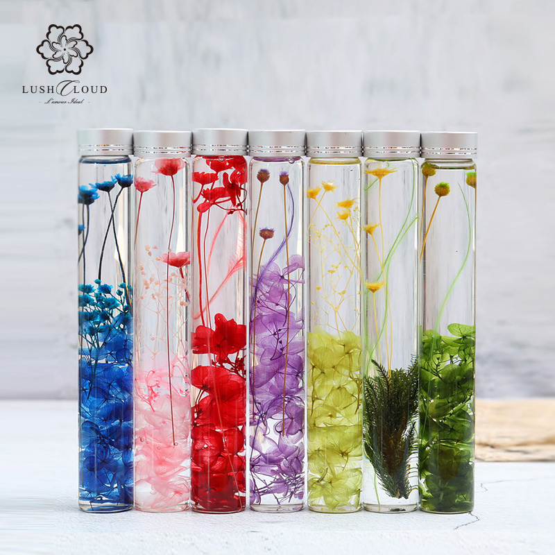 永生花浮游花植物标本礼盒干花玻璃瓶漂浮瓶装饰小摆件生日礼物限时抢购
