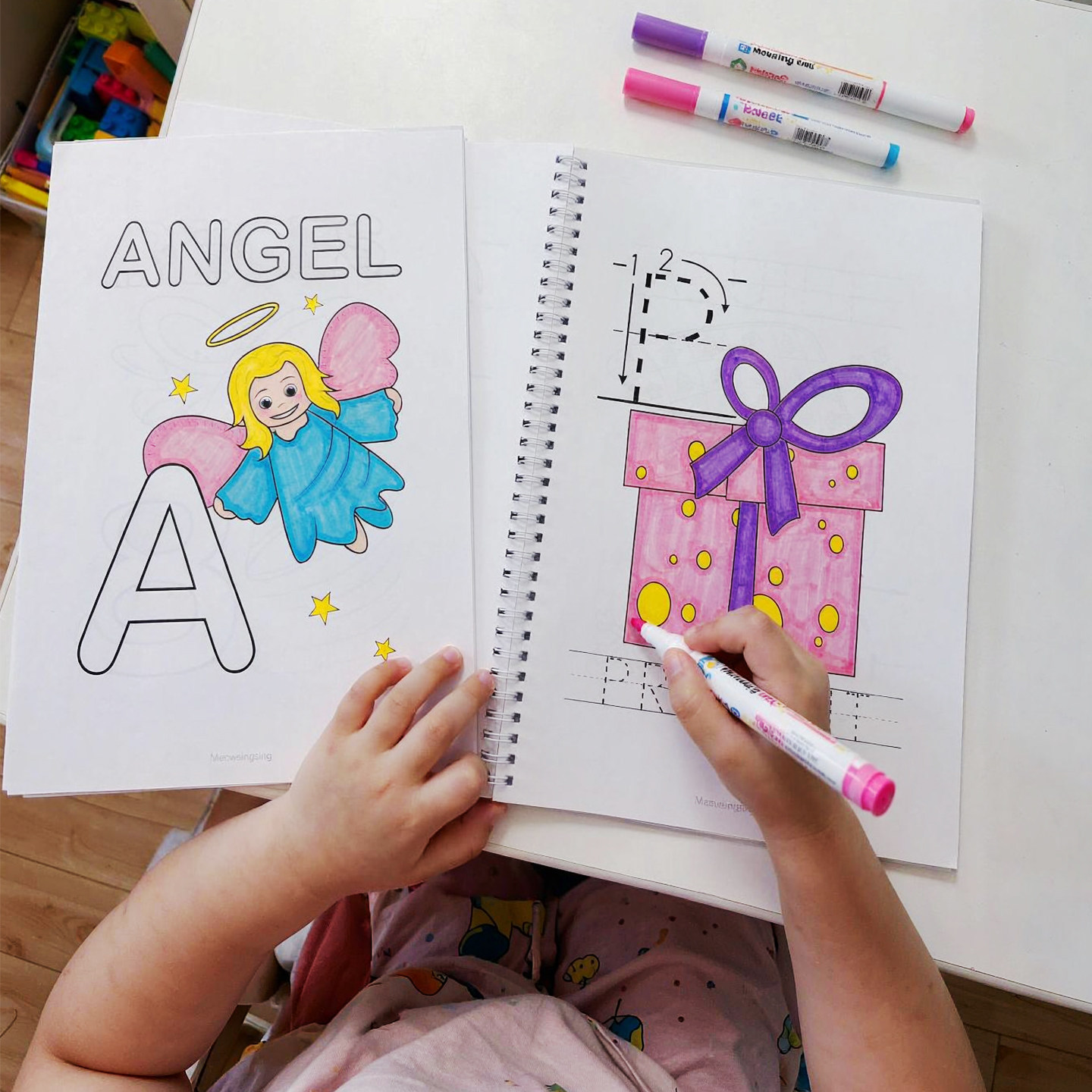 幼儿童英文字母学习描红本涂色本绘画启蒙英语教育用品填色涂鸦本