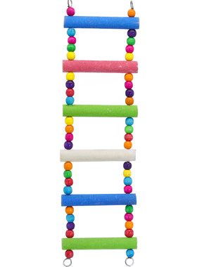 鹦鹉鸟磨砂爬梯虎皮牡丹云梯秋千吊环鹦鹉磨爪棒磨嘴站杆鸟笼装饰