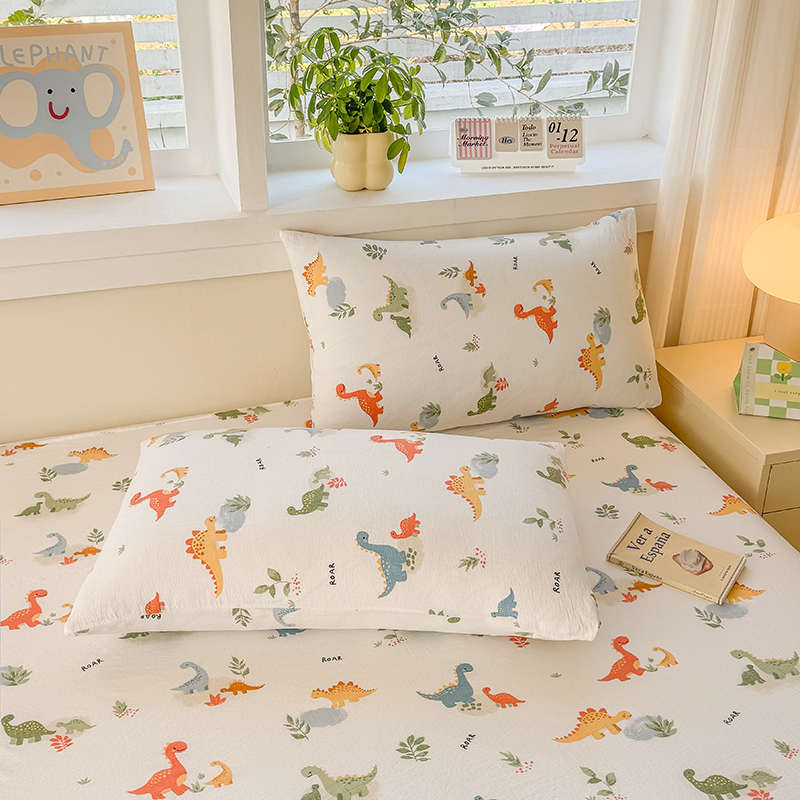 软fufu~A类双层纱纯棉枕套一对