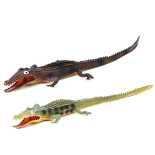 发声鳄鱼仿真模型玩具尼罗鳄短吻鳄非洲鳄鱼地摊整蛊玩具BB叫鳄鱼