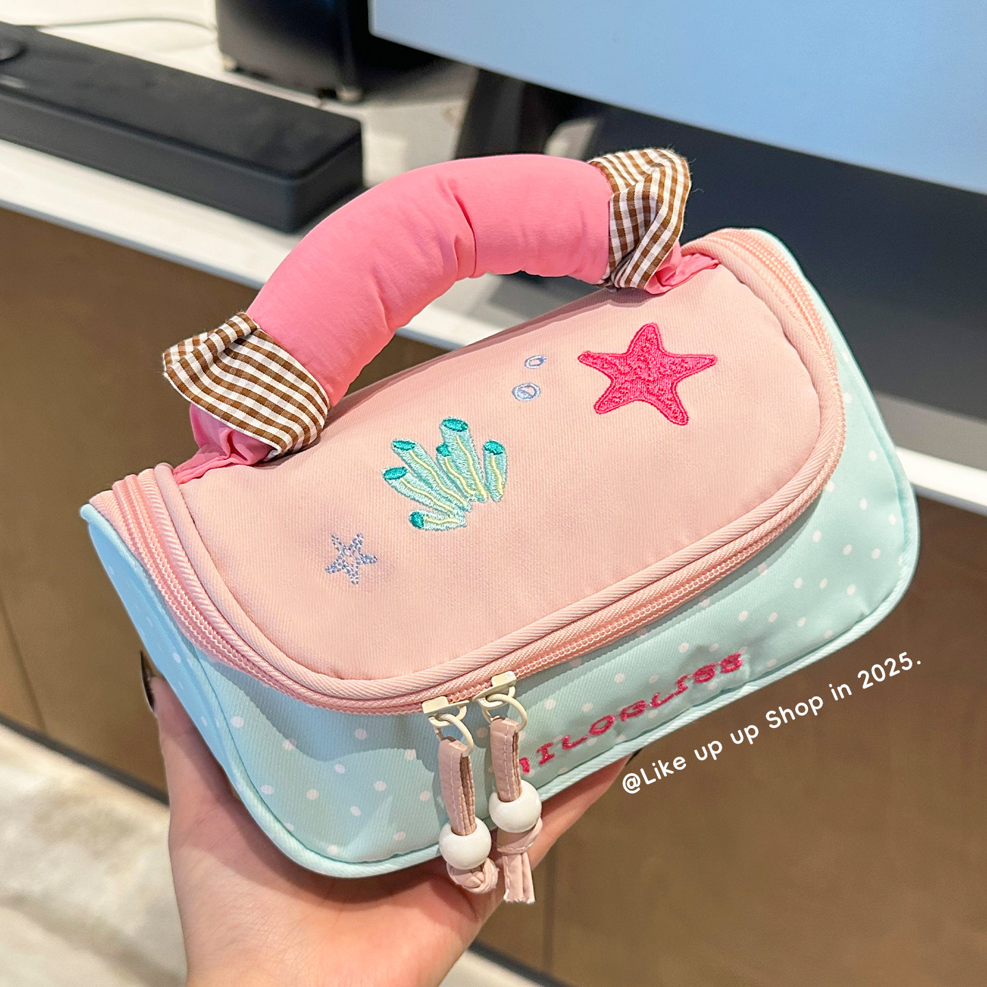 可爱ins化妆包女大容量旅行洗漱包2025新款便携式手提分区收纳袋图片