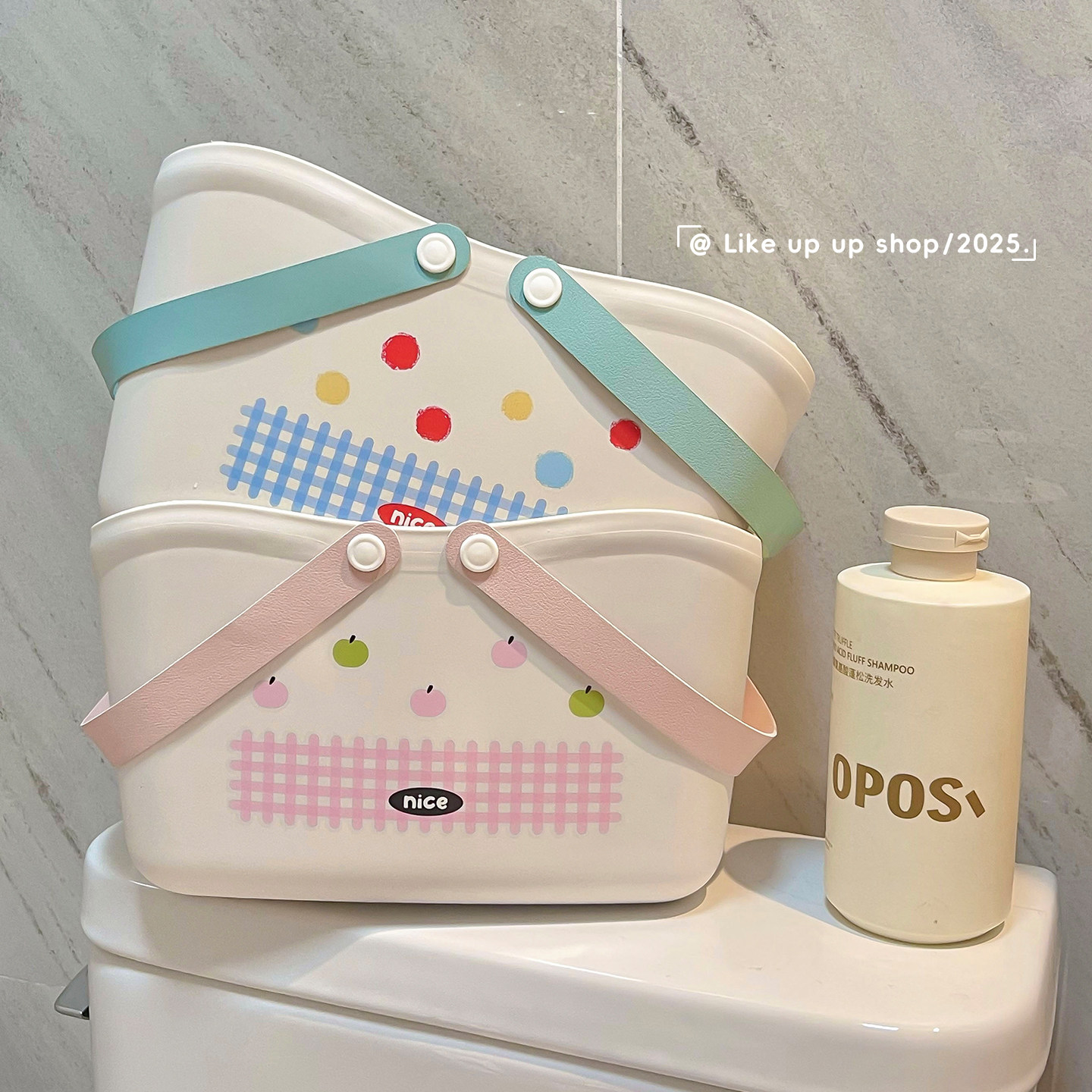 洗澡篮子手提浴室洗漱用品置物篮塑料宿舍浴筐长方形收纳筐洗浴篮,收纳整理,洗澡篮,淘宝优惠券,粉丝福利购,淘宝优惠卷