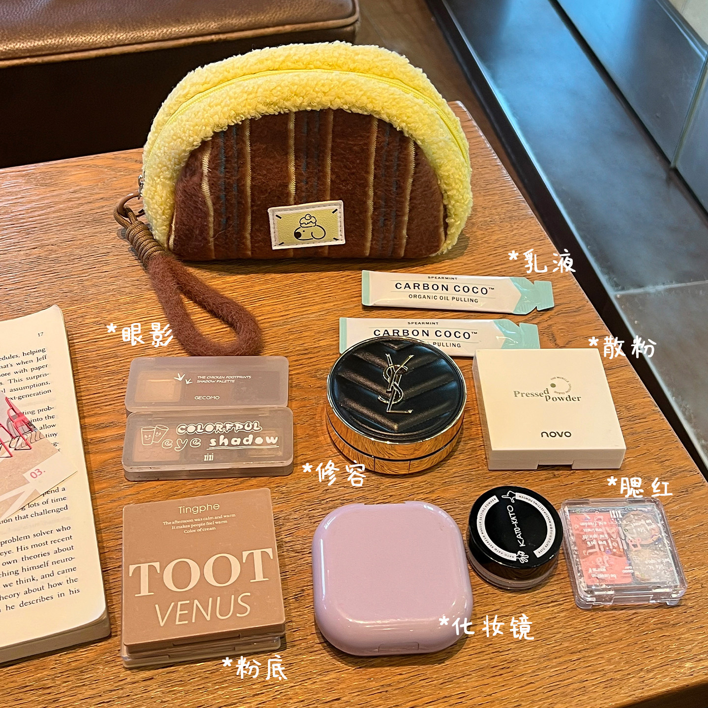 化妆包女便携式小号迷你旅行手提洗漱护肤品分区收纳包补妆口红包图片