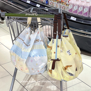 购物袋折叠便携牛津布超市买菜环保结实耐用大容量褶皱魔术手提袋