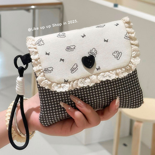 碎花化妆包小女便携式大容量口红收纳包袋旅行出门随身迷你补妆包