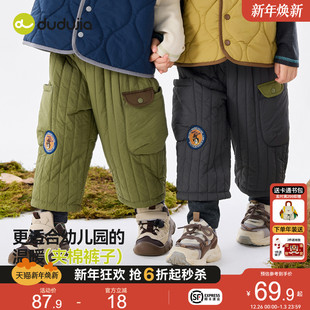 秋冬宝宝假两件冬装 子童装 保暖女童长裤 男童裤 冬季 嘟嘟家儿童棉裤