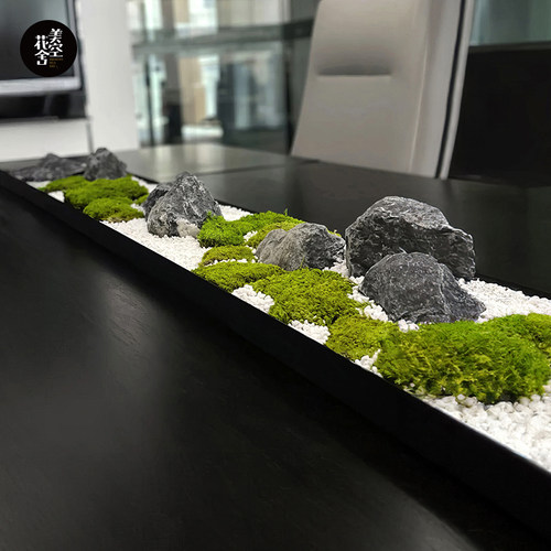 美空花舍会议桌绿植装饰高端定制