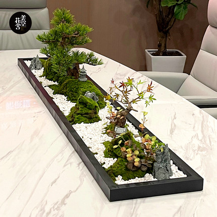 上海美空会议桌微景观长桌迎客松摆件装饰假植物玄关绿植造景摆花
